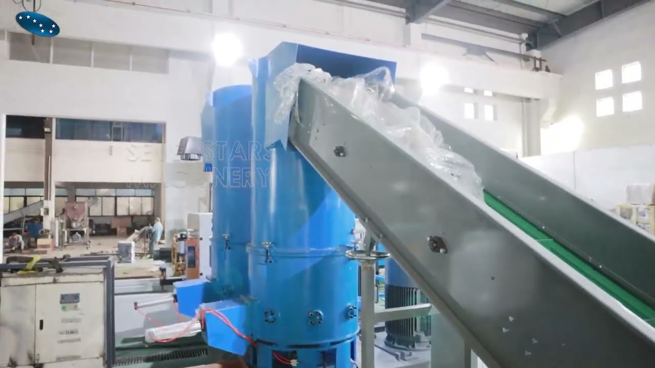Plastic agglomerator for PP PE film woven bags PET film fiber