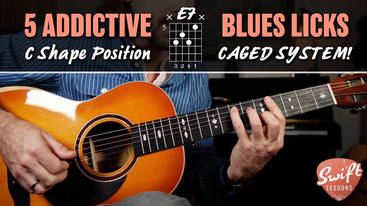 5 Addictive Blues Licks in C Position - Soloing with the CAGED System!