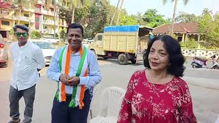 Goan Reporter: Cong South Goa candidate Captain Viriato & Others held corner meet at Arossim village