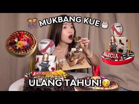 CICI KOREAN BIRTHDAY CAKE MUKBANG🥳🥳