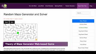 Random Maze Generator and Solver