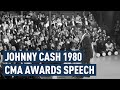 Johnny Cash CMA Awards 1980 Speech