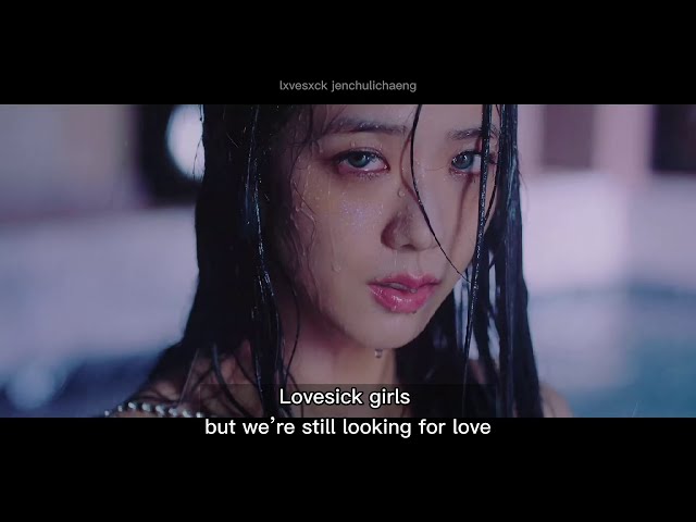 'Lovesick Girls' M/V but with easy lyrics + Jennie's deleted scene!.... class=