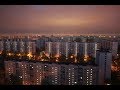 Волшебный рассвет в Москве. Таймлапс. 4K.