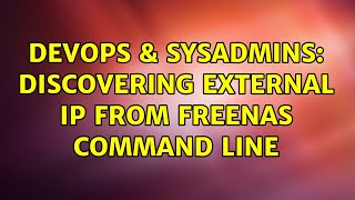 DevOps & SysAdmins: Discovering external IP from FreeNAS command line (3 Solutions!!)