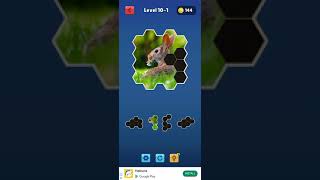 Hexa Jigsaw Collection HD animal mode all level 1 to 15 game play Puzzle game brain game screenshot 1