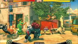 SlowedYeti969 (Guile) vs AnimaSolo (Blanka) - Blanka Unblockables in Action