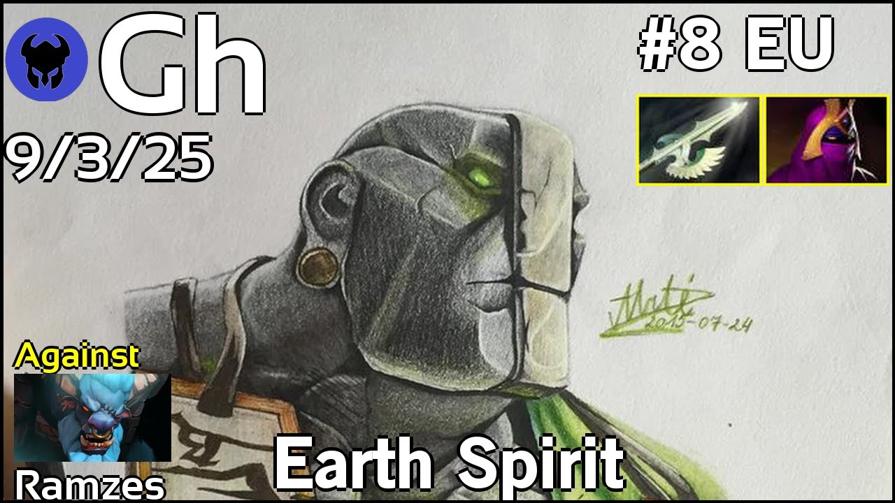 Support Gh [Liquid] plays Earth Spirit!!! Ward spots shown! Dota 2 7.20