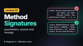 Java Method Design: Short Parameter Lists, Enums over Booleans, Varargs | Effective Java L51