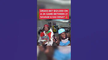 #Drake bet 6 figures on a #NBA2K game between #21Savage & #KaiCenat 💰🏀 [via KaiCenat/Twitch]
