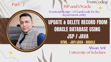 Update and Delete Record (s) from an Oracle Database Table using JSP / JAVA #jsp #java #oracle