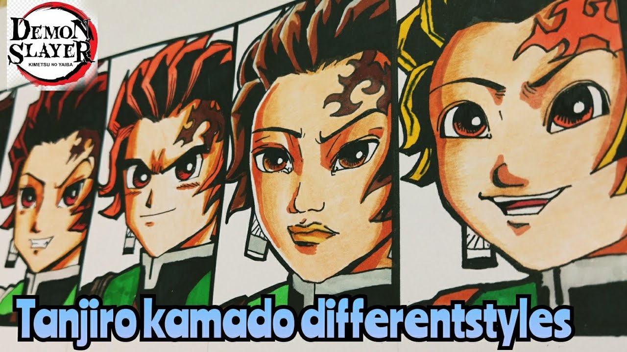 Drawing Tanjiro Kamado Anime In Differentstyles Demon Slayer Characters Youtube Drawing Tanjiro Kamado Anime In Differentstyles Demon Slayer Characters Youtube