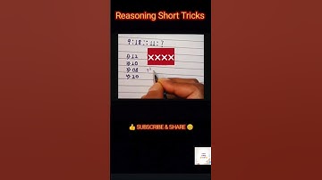Reasoning Short Tricks| SSC GD Reasoning| #sscmts #rrbntpc #rrb #sscgd #ssc #allexam #simpleeasy55m