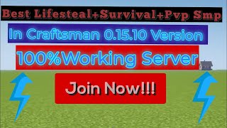 Best Lifesteal+Survival+Pvp Server in Craftsman 0.15.10 💯Working Server.