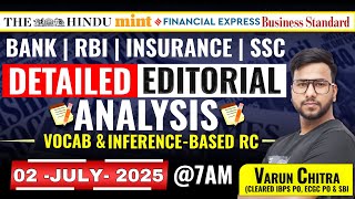 The Hindu Editorial Analysis | 2nd JULY, 2025 | Reading & Vocab | Parts of Speech by Varun Chitra