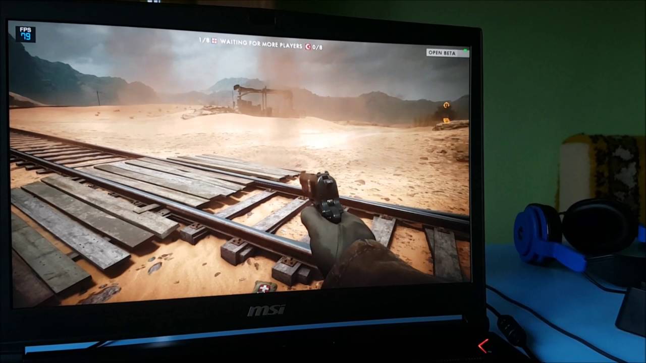 Battlefield 1 Beta gameplay  on MSI GS73VR 6RF Stealth Pro