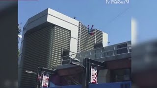 Ouch! Spiderman stunt goes wrong at Disney California Adventure