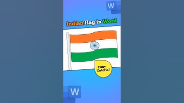 Create The Indian Flag 🇮🇳 In Ms Word! #shorts #flag