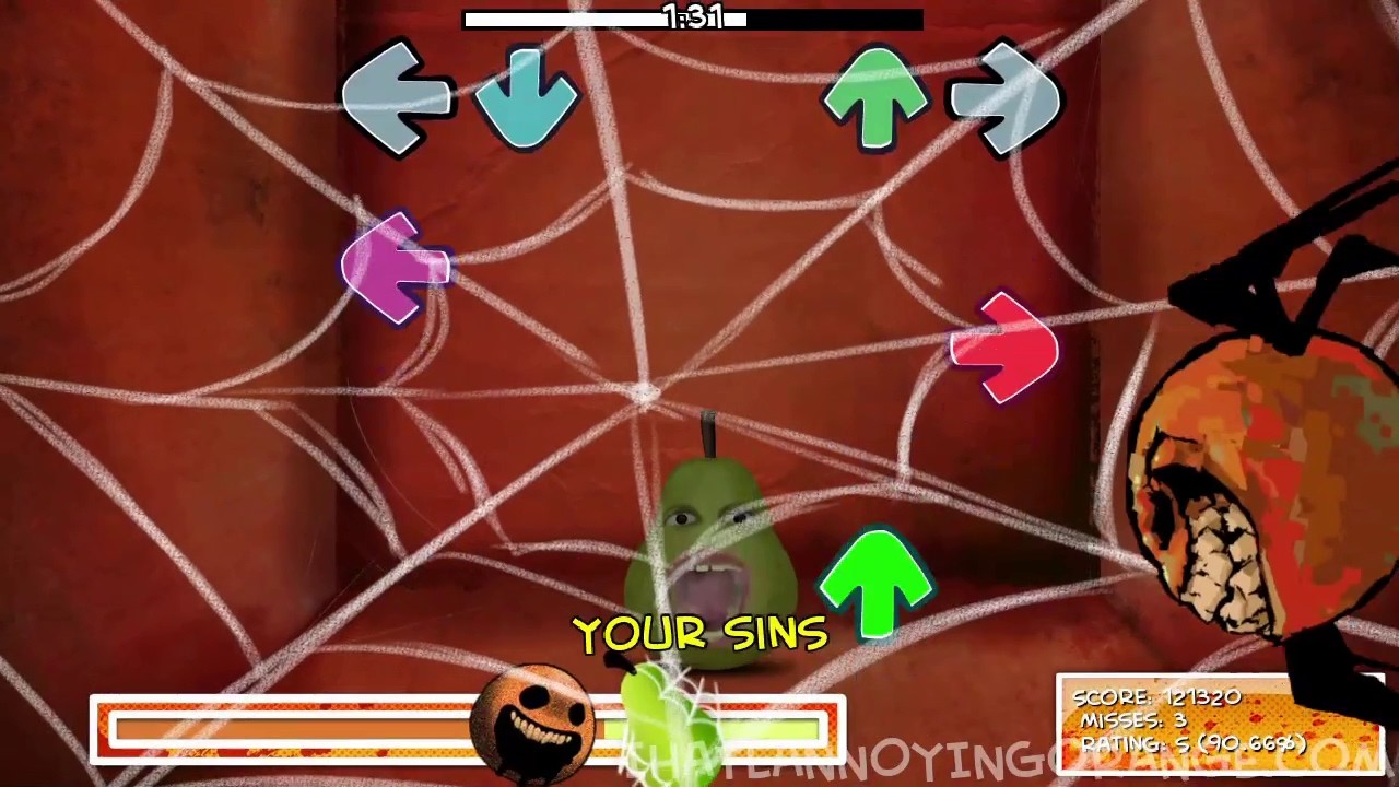 Pearish (Vocals) - FNF VS Annoying Orange AETHOS + LYRICS (The Amazing Grace) OST