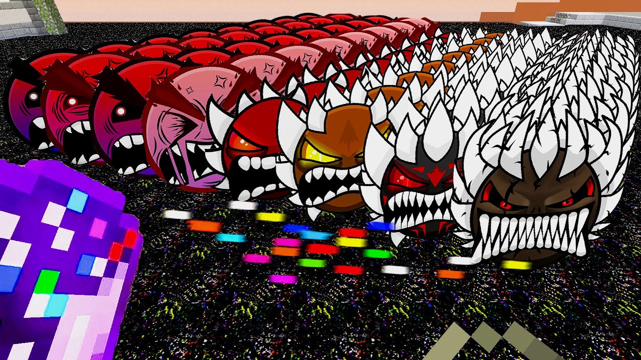 NEW ANGRY FIRE IN THE HOLE (VER. 3) in Pibby Glitch Geometry Dash Difficulty Faces Minecraft PE