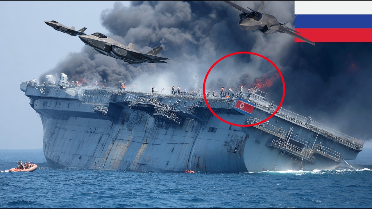 2 minutes ago! Squadron of US and Ukrainian F-35 fighter jets sank a North Korean cruiser in Russia.