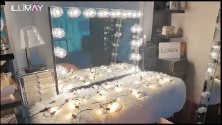Hollywood Mirror with clear bulbs