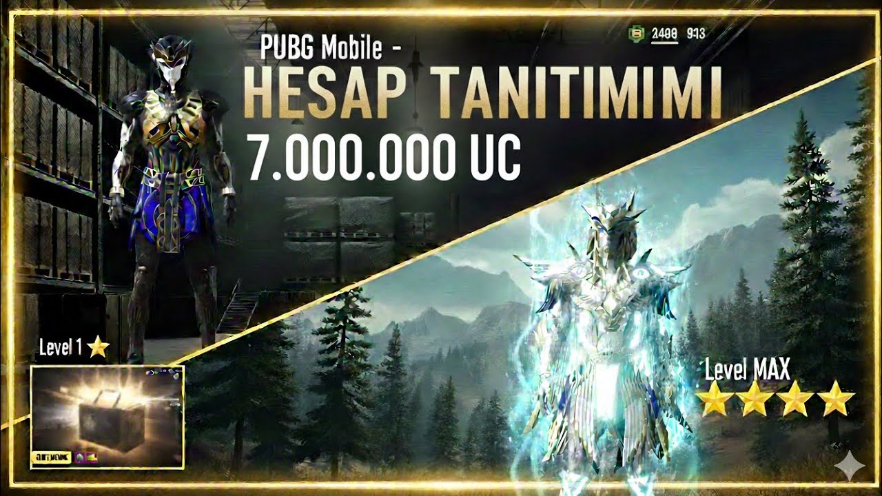 “7.000.000 UC’Lİ EFSANE HESAP! Case simulator for pubg Tanıtımı”