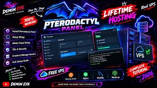 Install Pterodactyl Panel on VPS 🔥 Full Setup Tutorial 2026 | Wings + Admin Panel Guide