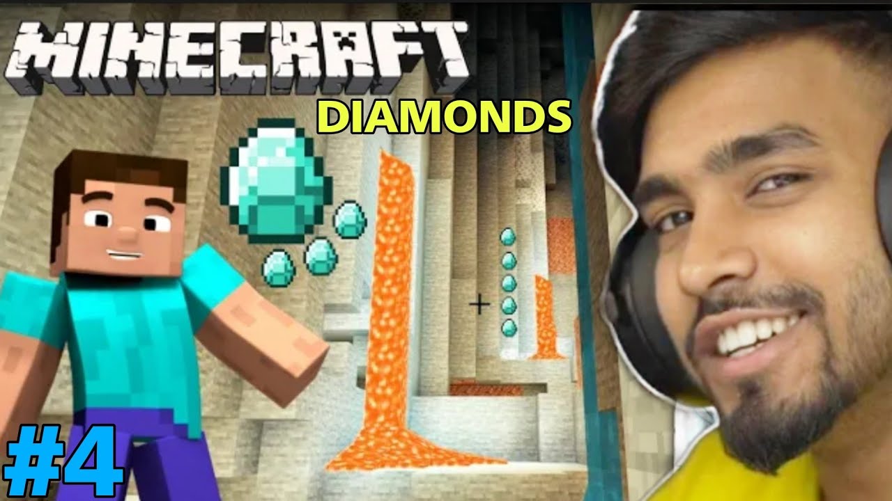 I FIND DIAMONDS IN SECRET CAVE | MINECRAFT GAMEPLAY #4 - YouTube