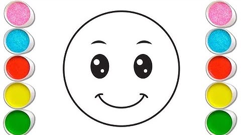 How To Draw A Smiling Face Emoji | Smiley Face Emoji | Face Emoji