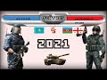 Казахстан VS Азербайджан Грузия 🇰🇿 Армия 2021 🇦🇿 Сравнение военной мощи