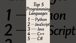 Prgramming Language || Coding Language || Top 5 || #python #pythonprogramming #javascript #java