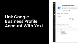 Link Google Business Profile Account With Yext