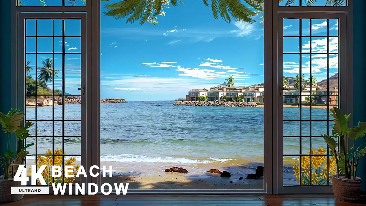 Sea View Window Wallpaper