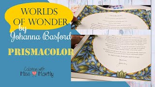 Coloring Worlds of wonder by Johanna Basford | Intro Page | PRISMACOLOR