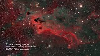 CG 30: Cometary Globules shaped by ultraviolet light streamed across a starry field #NASA #Space