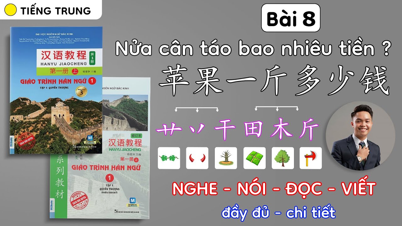 Bài 8: Giáo trình Hán ngữ 1 - Tự học tiếng Trung - Thành Luân - HSK1