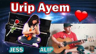 😍 Urip Ayem | Alip Ba Ta & Jess Mancuso | Fingerstyle Guitar & Piano | Reaction Collab ❤️