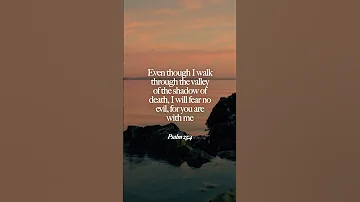 PSALM 23 Even Though I Walk Through The Valley Of The Shadow Of Death I Will Fear No Evil 