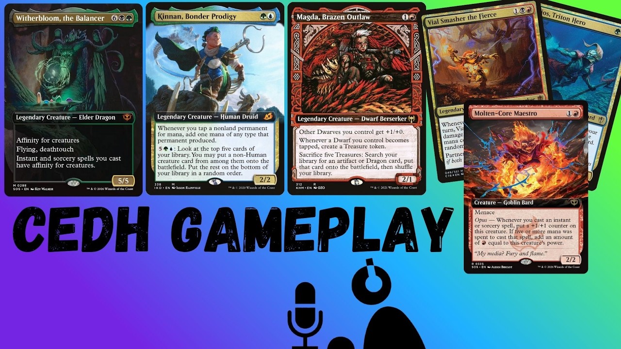 Witherbloom, the Balancer vs Molten-Core Bard vs Kinnan vs Magda cEDH Gameplay thumbnail