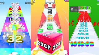 2048 | 256f- Jelly Run 2048 vs Ball Run 2048 vs Number Run Race 3 in one Gameplay | Run &amp; Merge #14