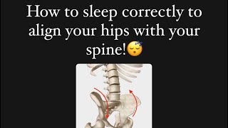 How to sleep correctly to align your hips with your spine! (Method after straightening spine)