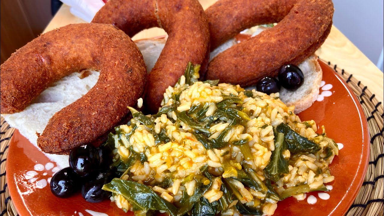 Alheira de Mirandela com Arroz de grelos ( Receita Portuguesa! )