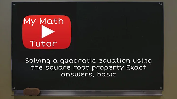 ALEKS | Solving a quadratic equation using the square root property: Exact answers, basic