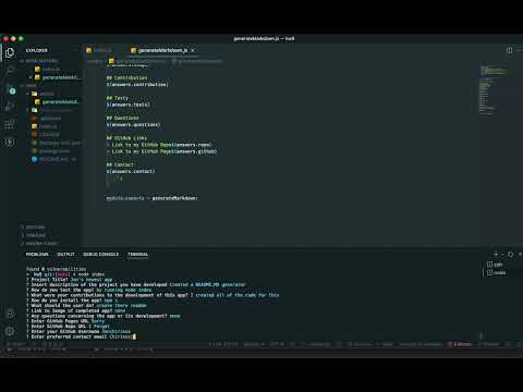 README.md Generator using node.js