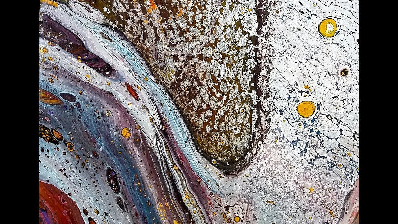 Creating a fun painting with acrylic paints - YouTube