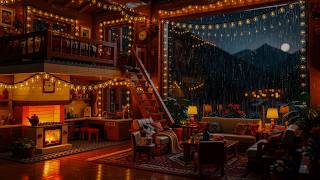 LEGO Moonlit Rain Lodge 🌧️ Cozy Rainy Night Cabin with Fireplace Sounds for Deep Sleep screenshot 2