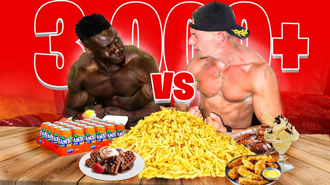 ''ALLYOUCANEAT'' BUFFET EETWEDSTRIJD VS BODYBUILDER