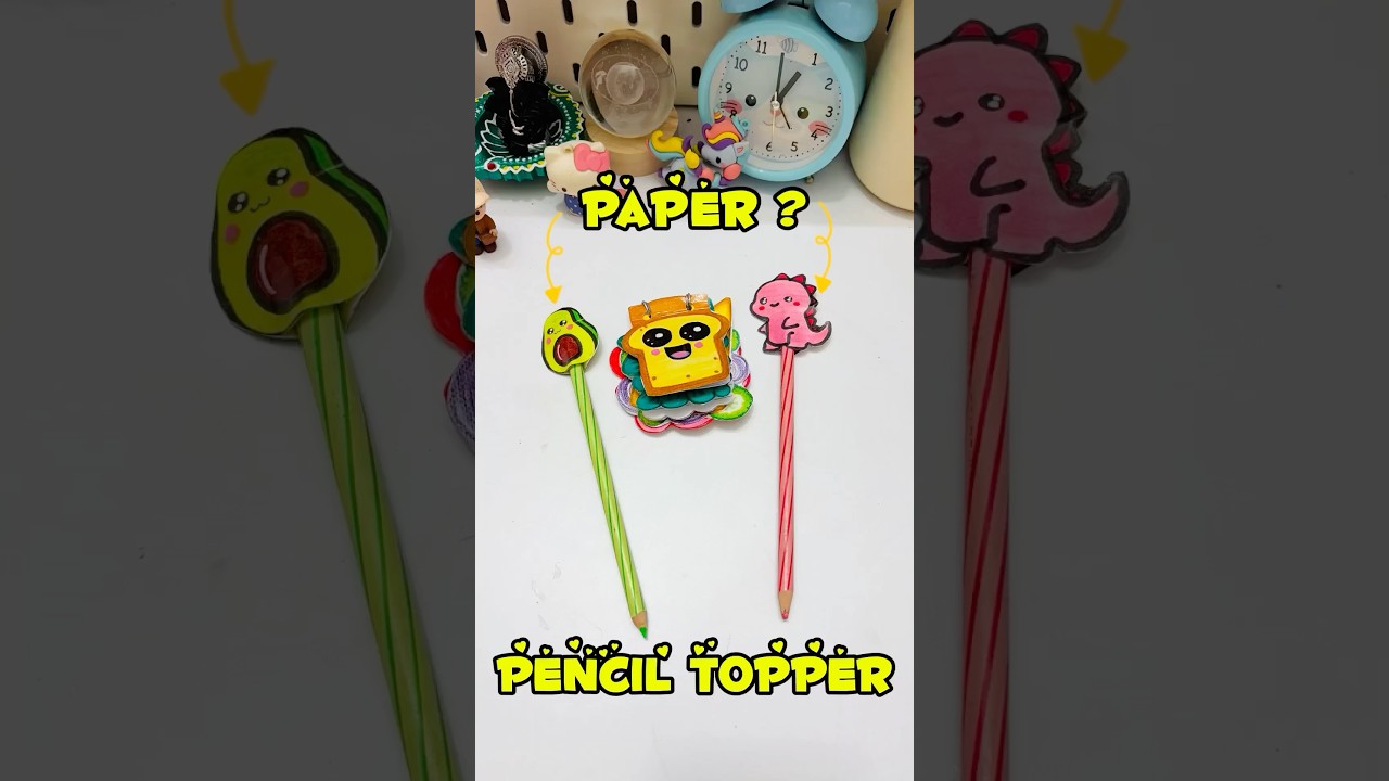 Paper diy | Paper pencil topper / how to make paper diys | Angel Devil craft 