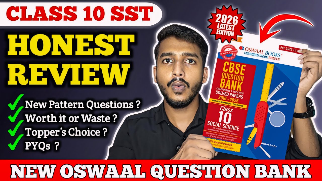 Oswaal Question Bank Class 10 Social Science 2025-26 | Best Book Review ...